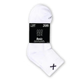 ODD Basix Quarter White (3 Pack) (Cotton) BSXQUWHT3